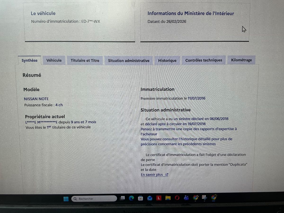 Nissan Note d'occasion