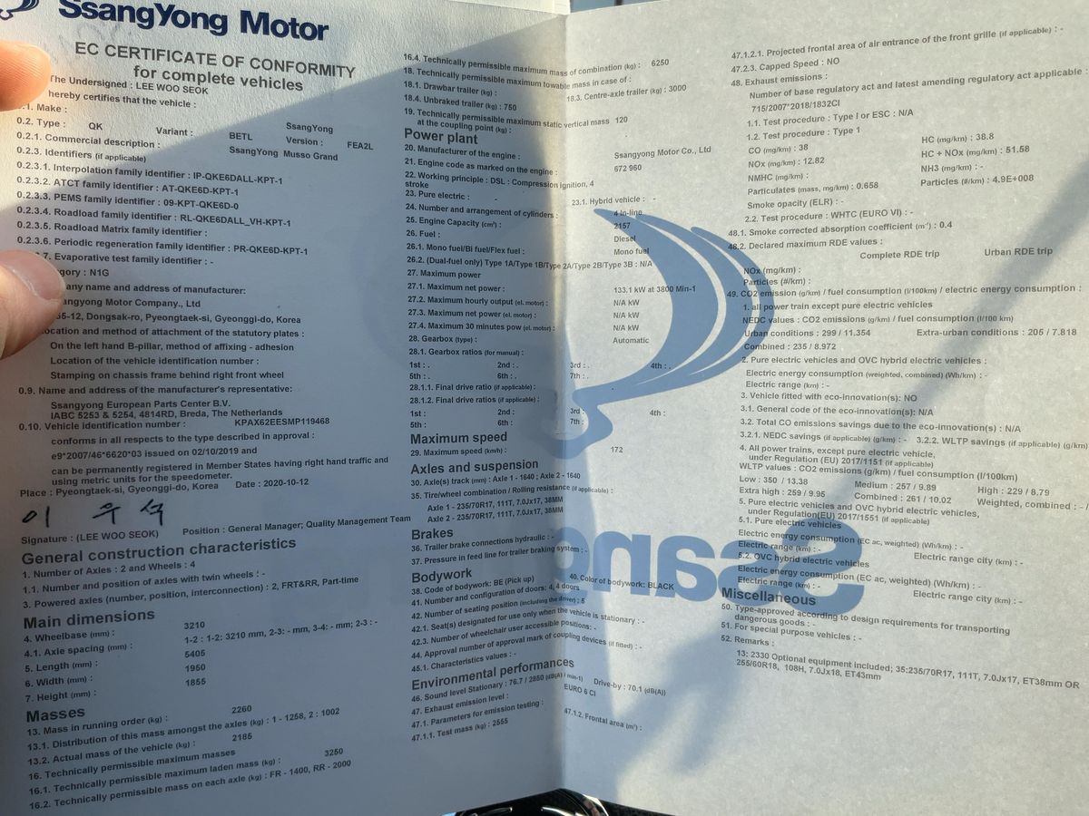 Ssangyong Musso d'occasion