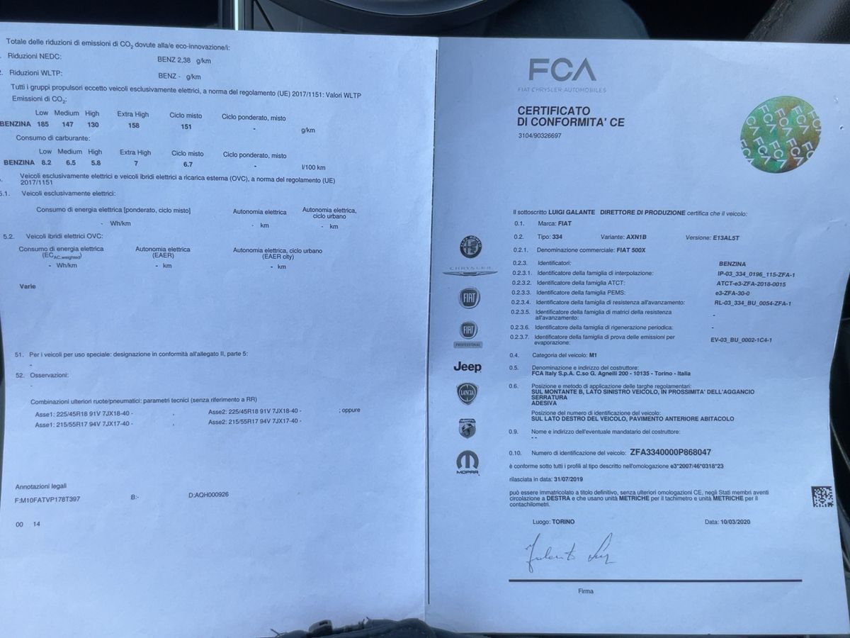 Fiat 500X d'occasion