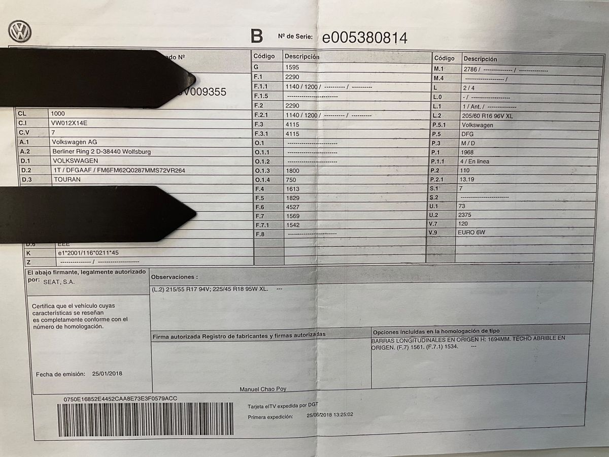 Volkswagen Touran 2.0 TDI Sport BlueMotion