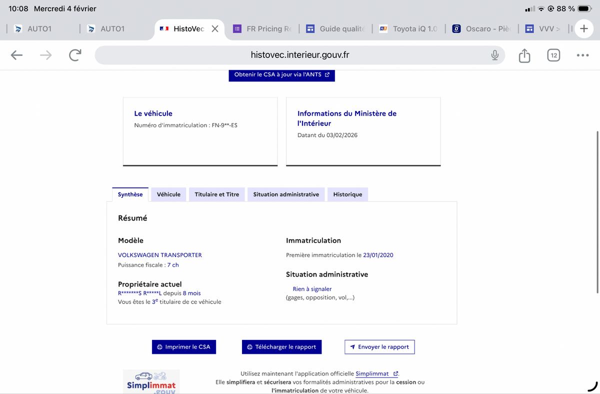 Volkswagen T6 d'occasion