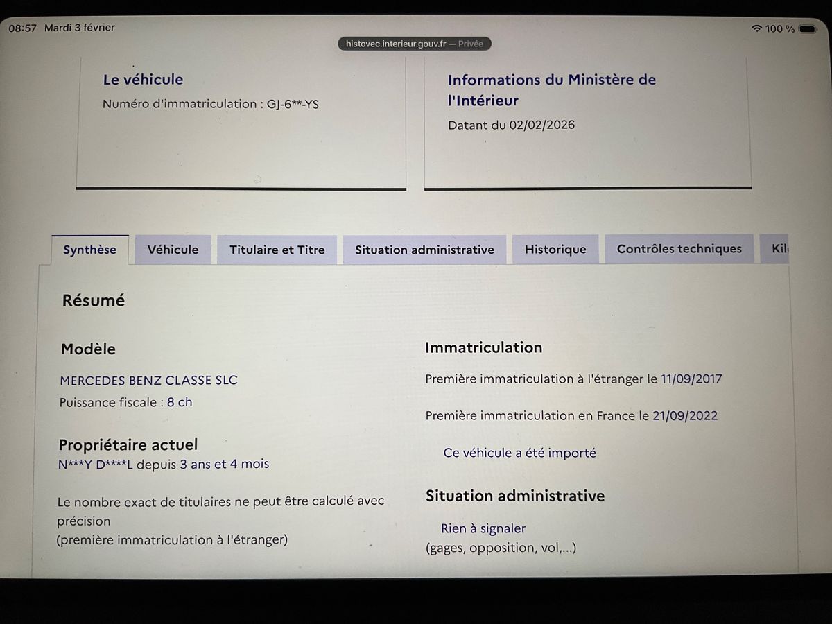 Mercedes-Benz SLC-Klasse d'occasion