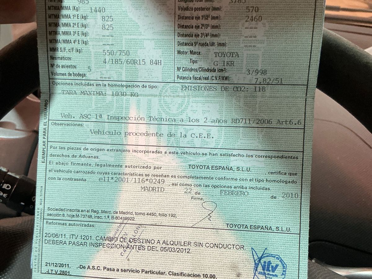 Toyota Yaris 1.0 VVT-i Cool