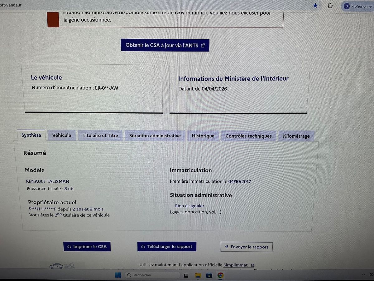 Renault Talisman d'occasion