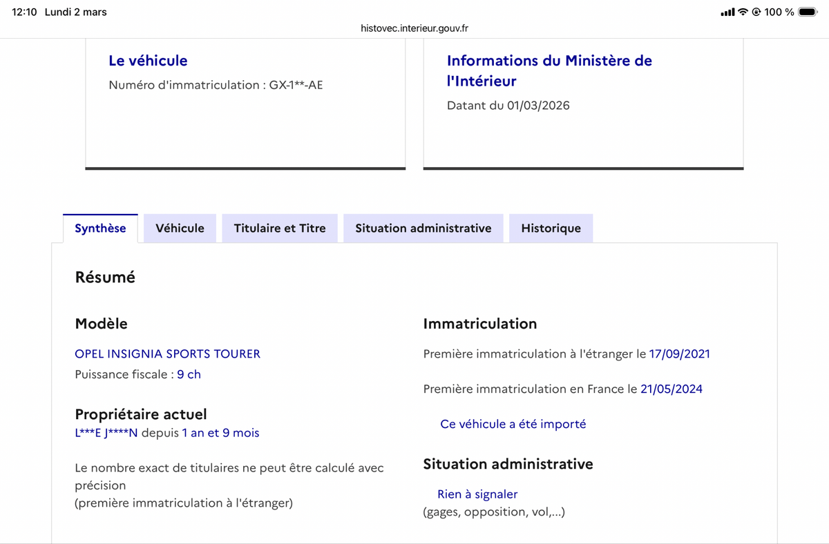 Opel Insignia d'occasion