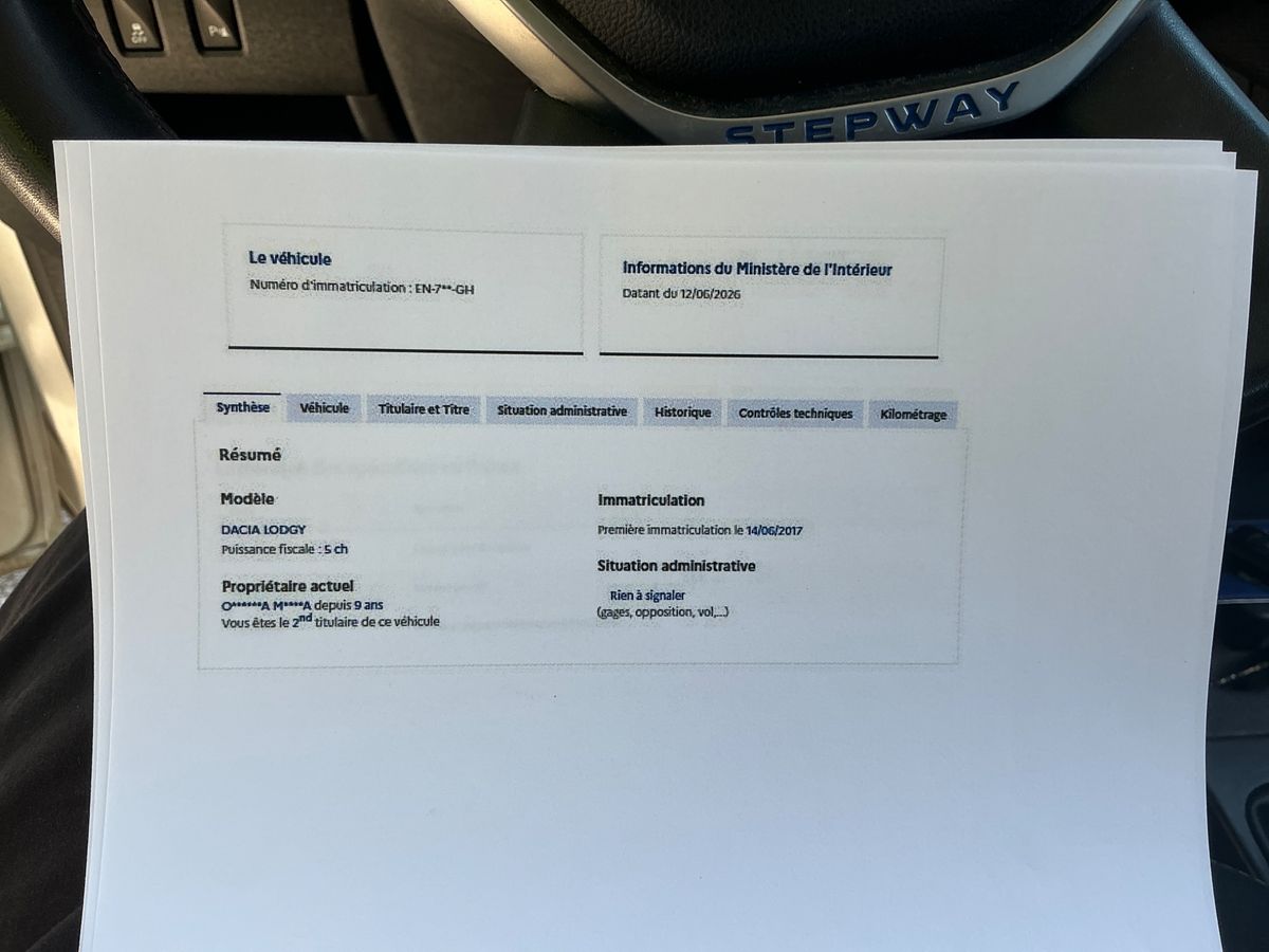 Dacia Lodgy d'occasion