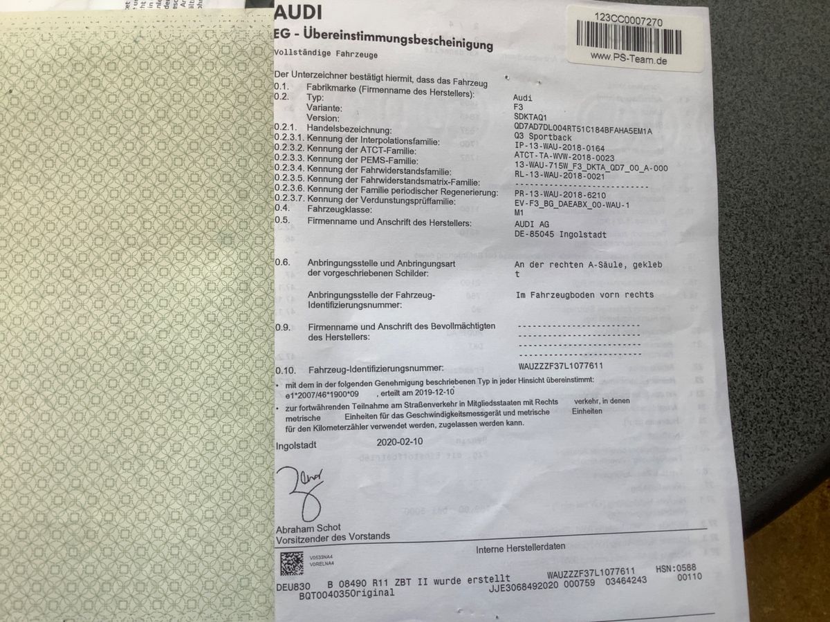 Audi Q3 Sportback 45 TFSI quattro