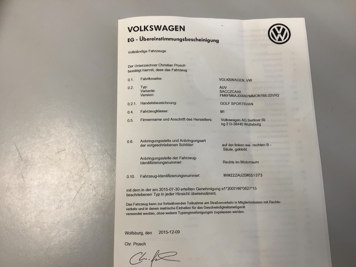 Volkswagen Golf VII Sportsvan 1.4 TSI Lounge BlueMotion Tech