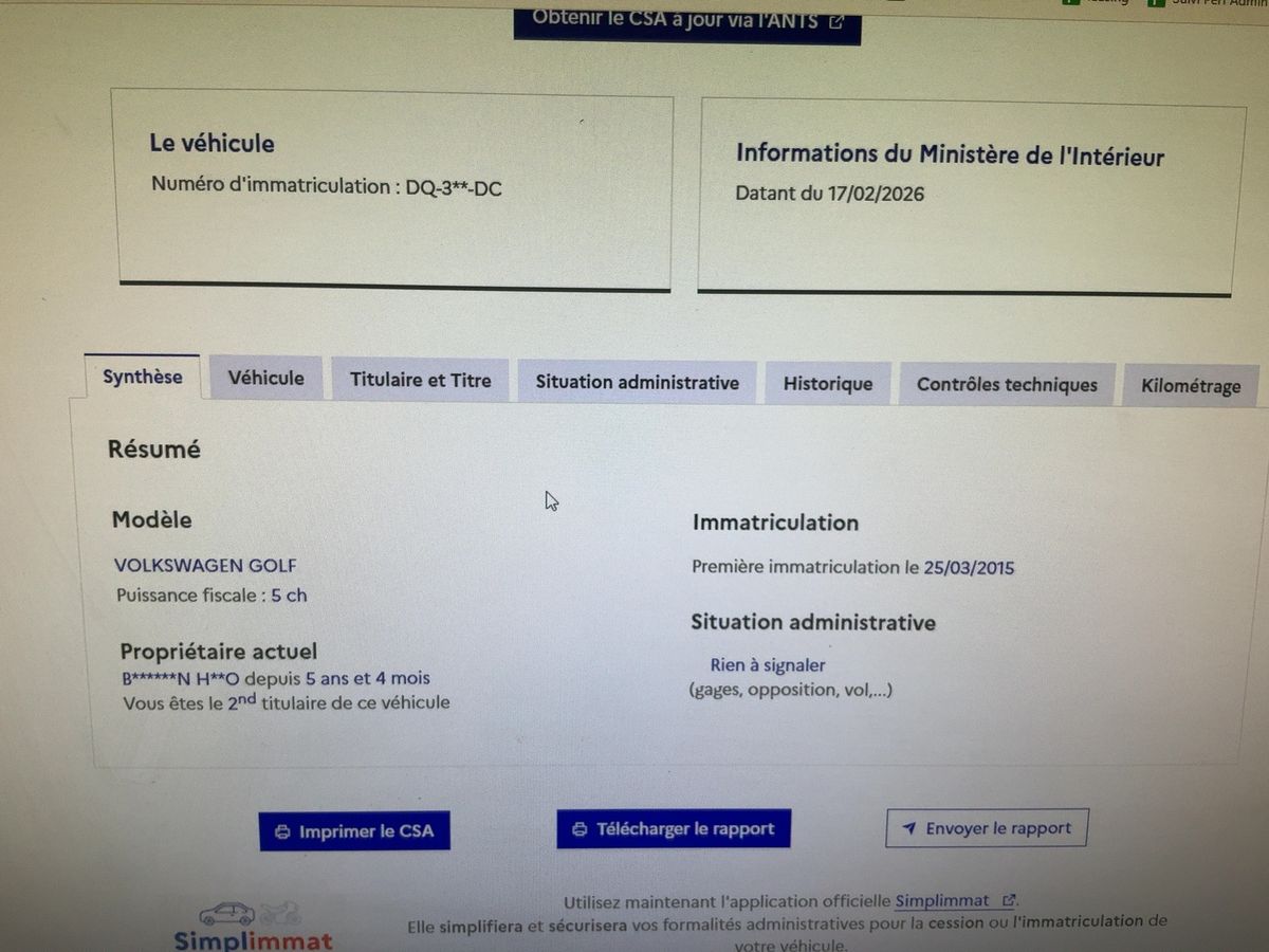 Volkswagen Golf d'occasion