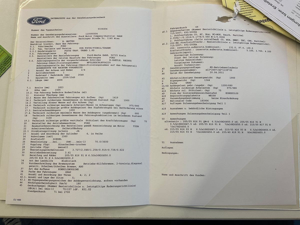 Ford Focus 1.6 TDCi Trend