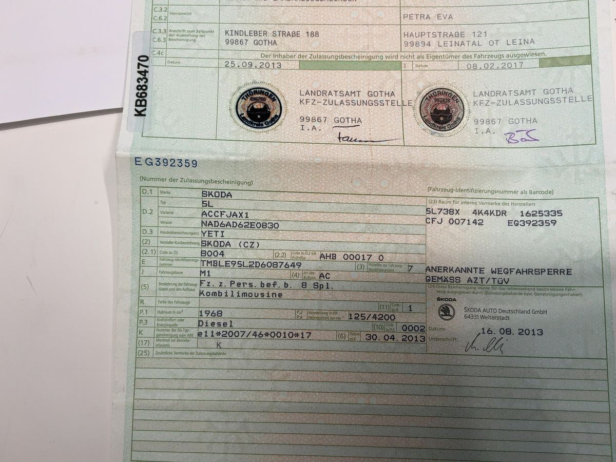 Skoda Yeti 2.0 TDI Elegance Plus Edition 4x4