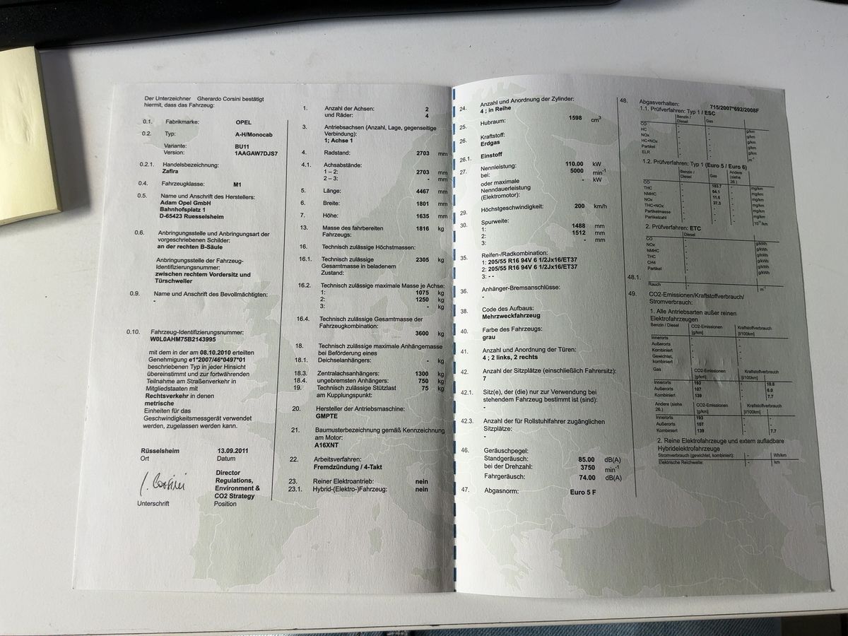 Opel Zafira 1.6 Turbo Sport