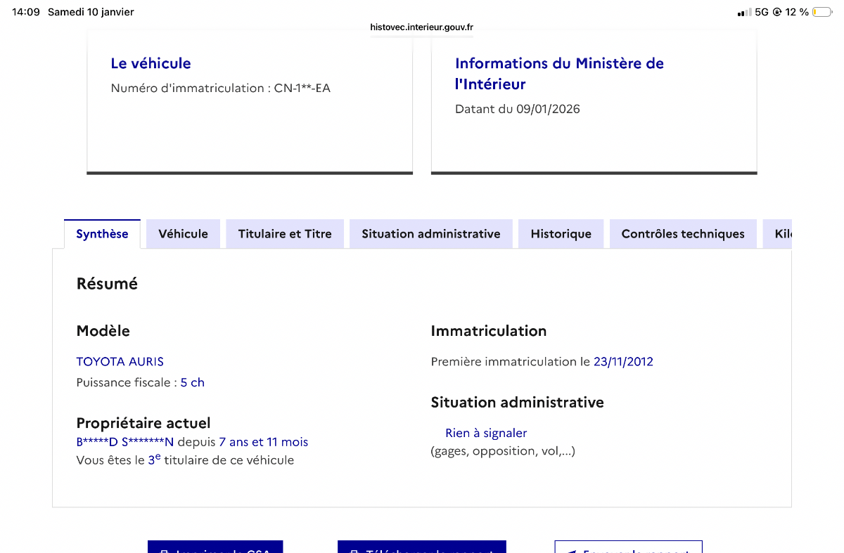 Toyota Auris d'occasion