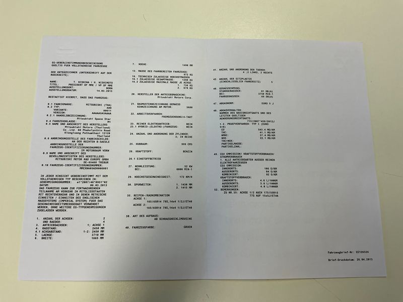 Mitsubishi Space Star 1.0 Basis 2013 – снимка 6