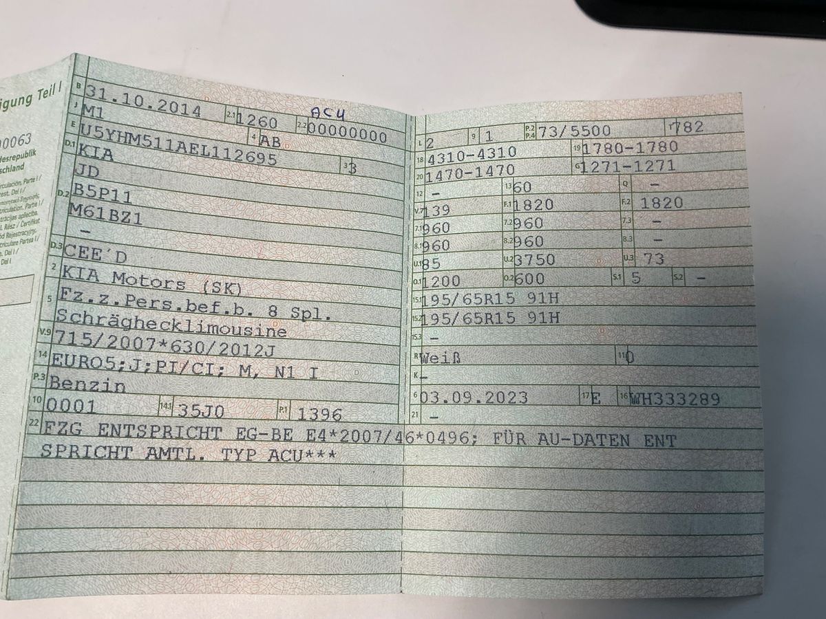 Kia cee'd 1.4 Spirit