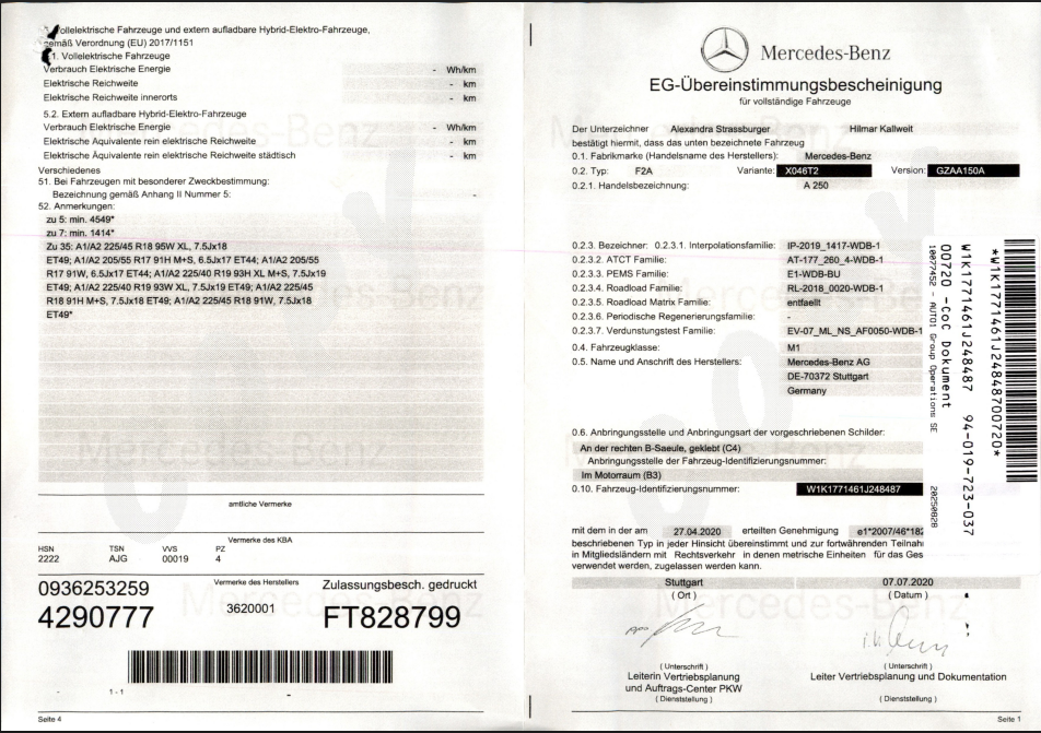 Mercedes-Benz A-Klasse Limousine A 250 AMG Line