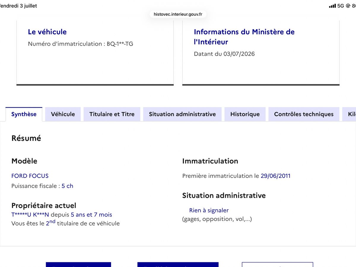 Ford Focus d'occasion