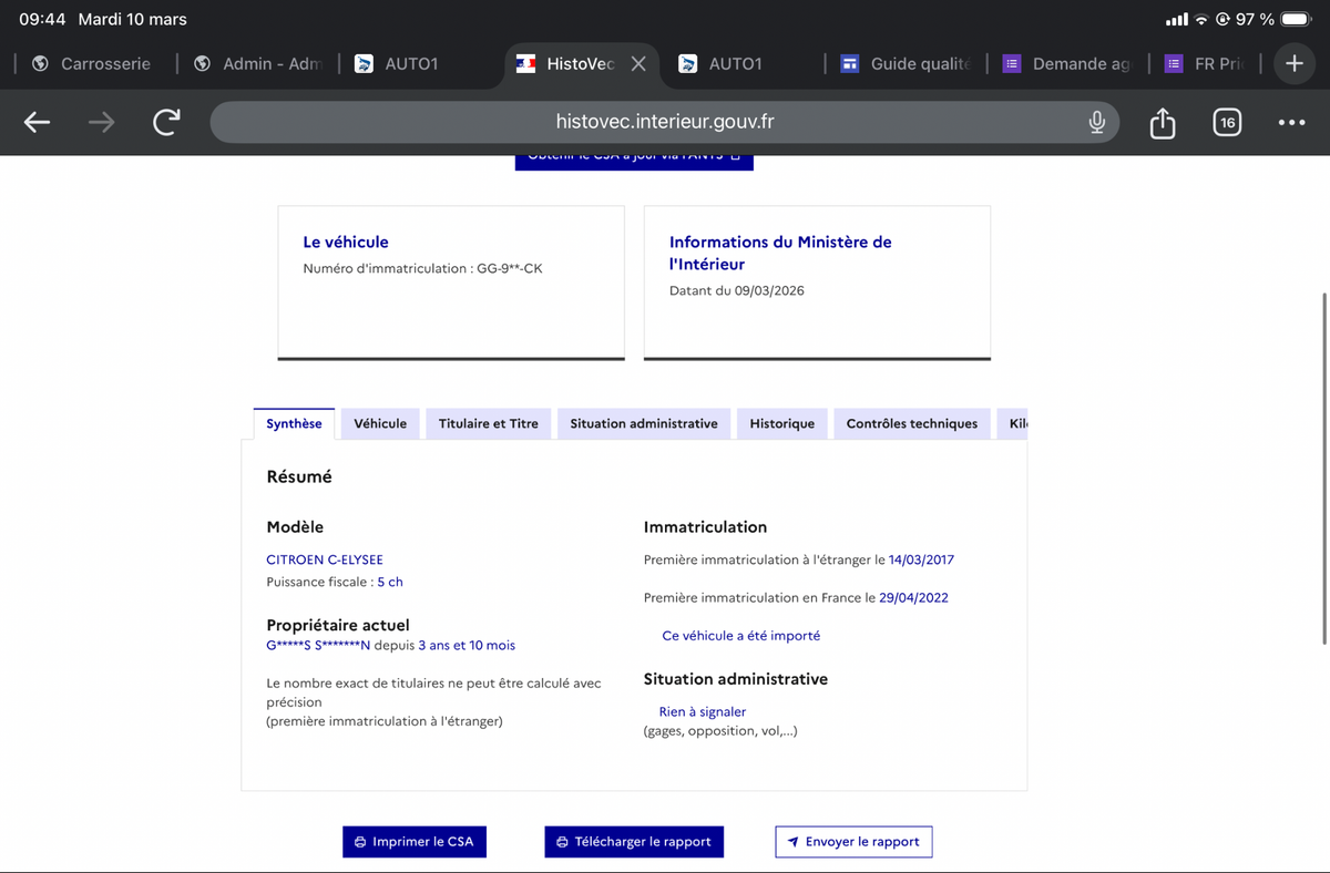 Citroen C-Elysée d'occasion