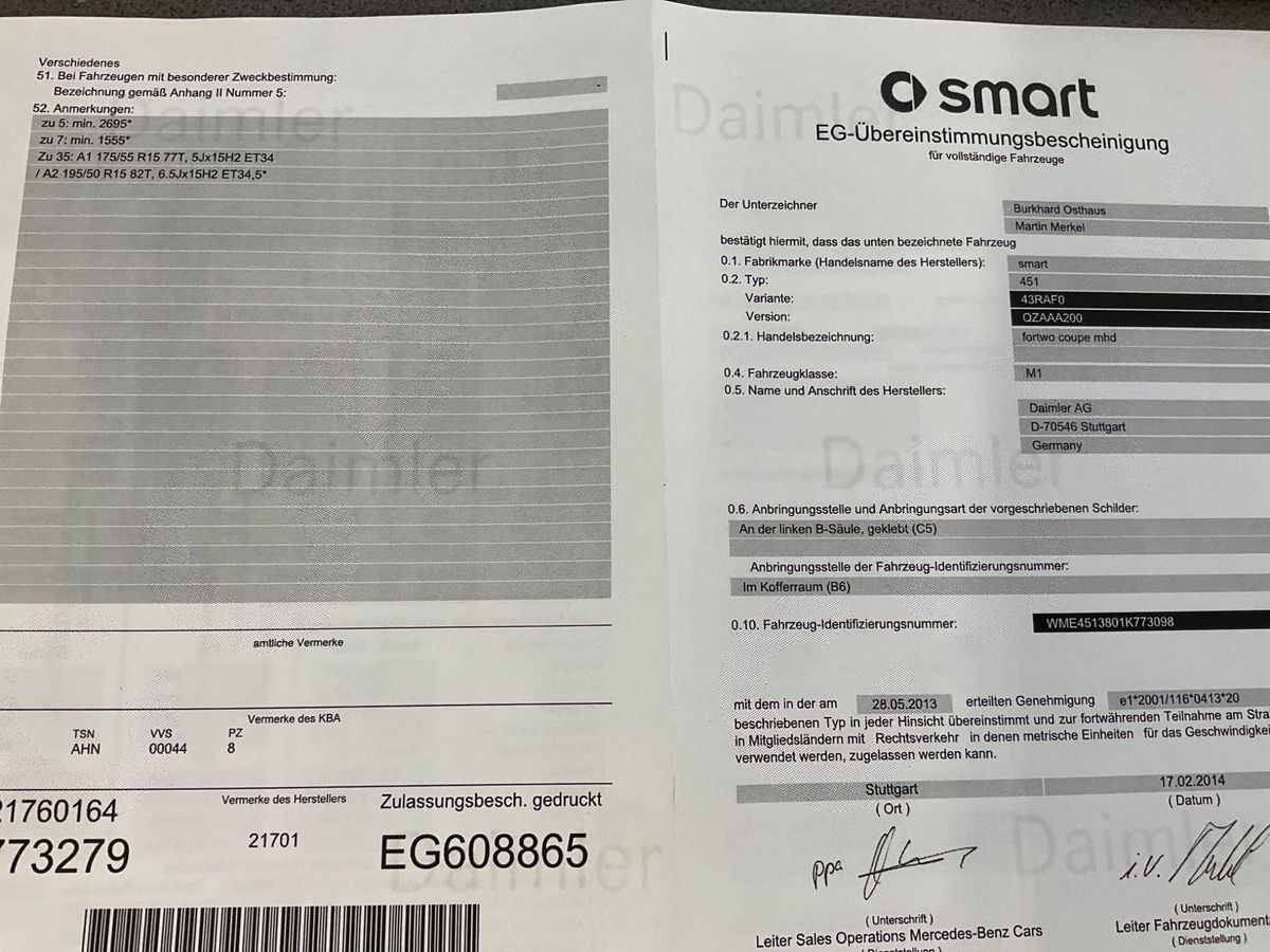 Smart fortwo d'occasion