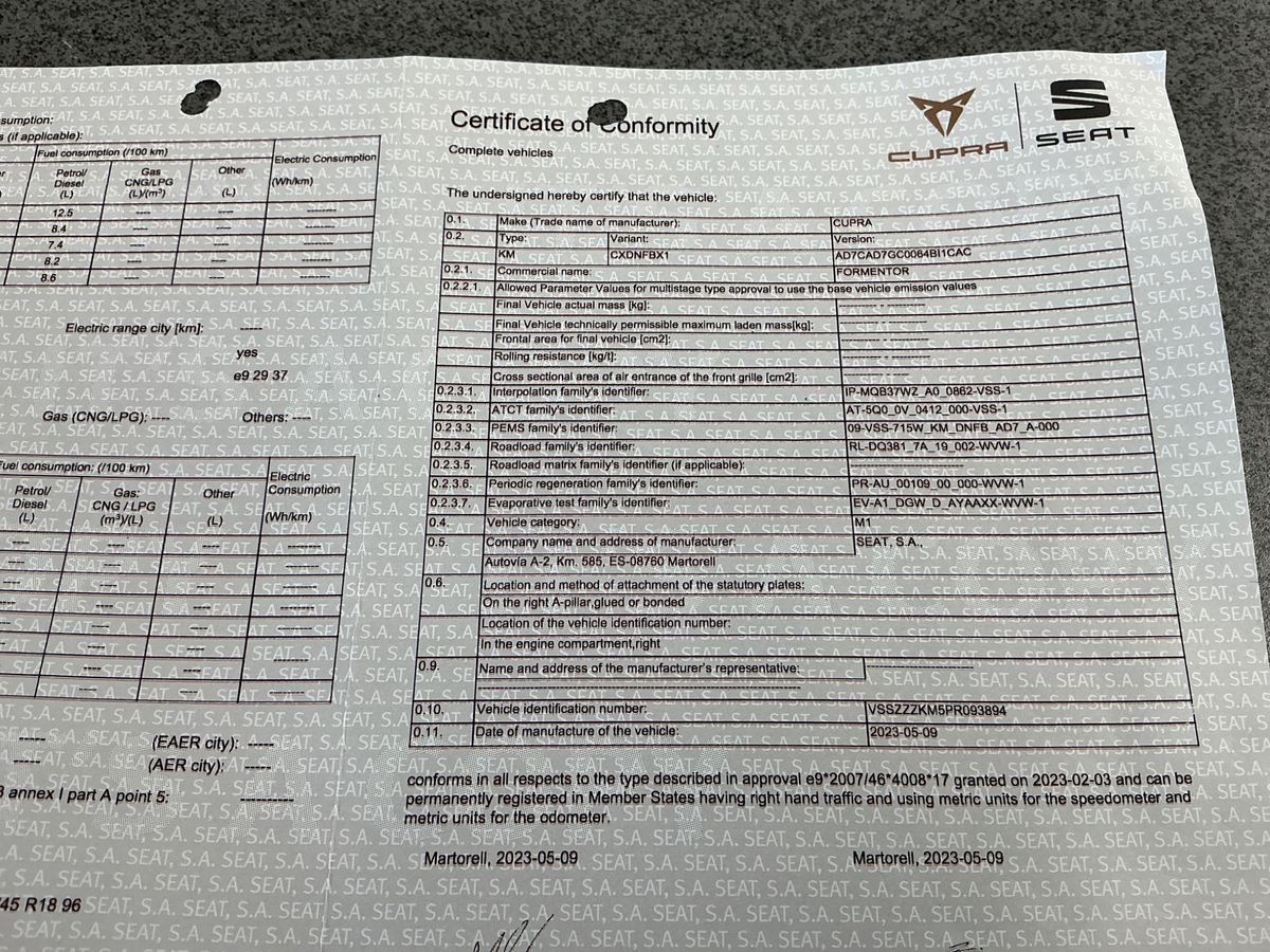 Cupra Formentor 2.0 TSI VZ 4Drive