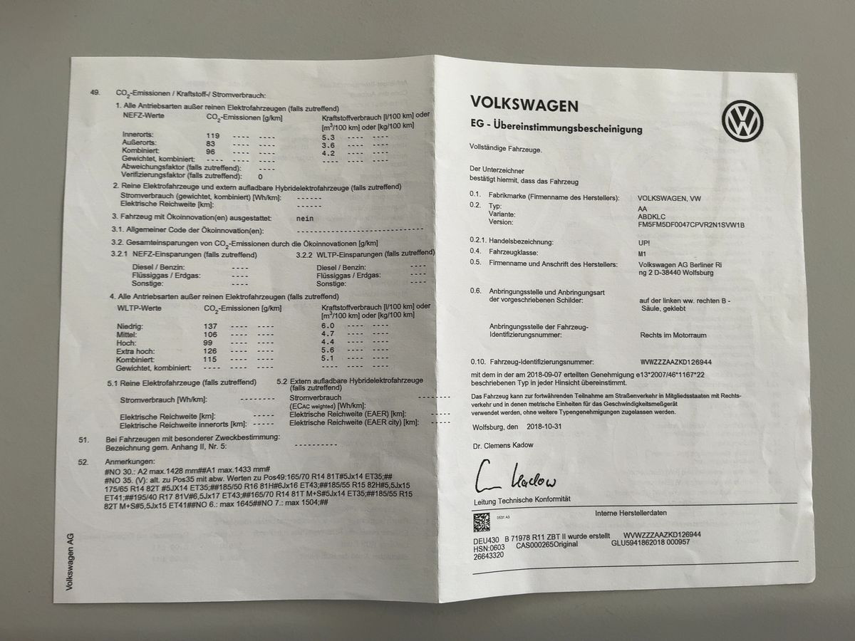 Volkswagen up! d'occasion