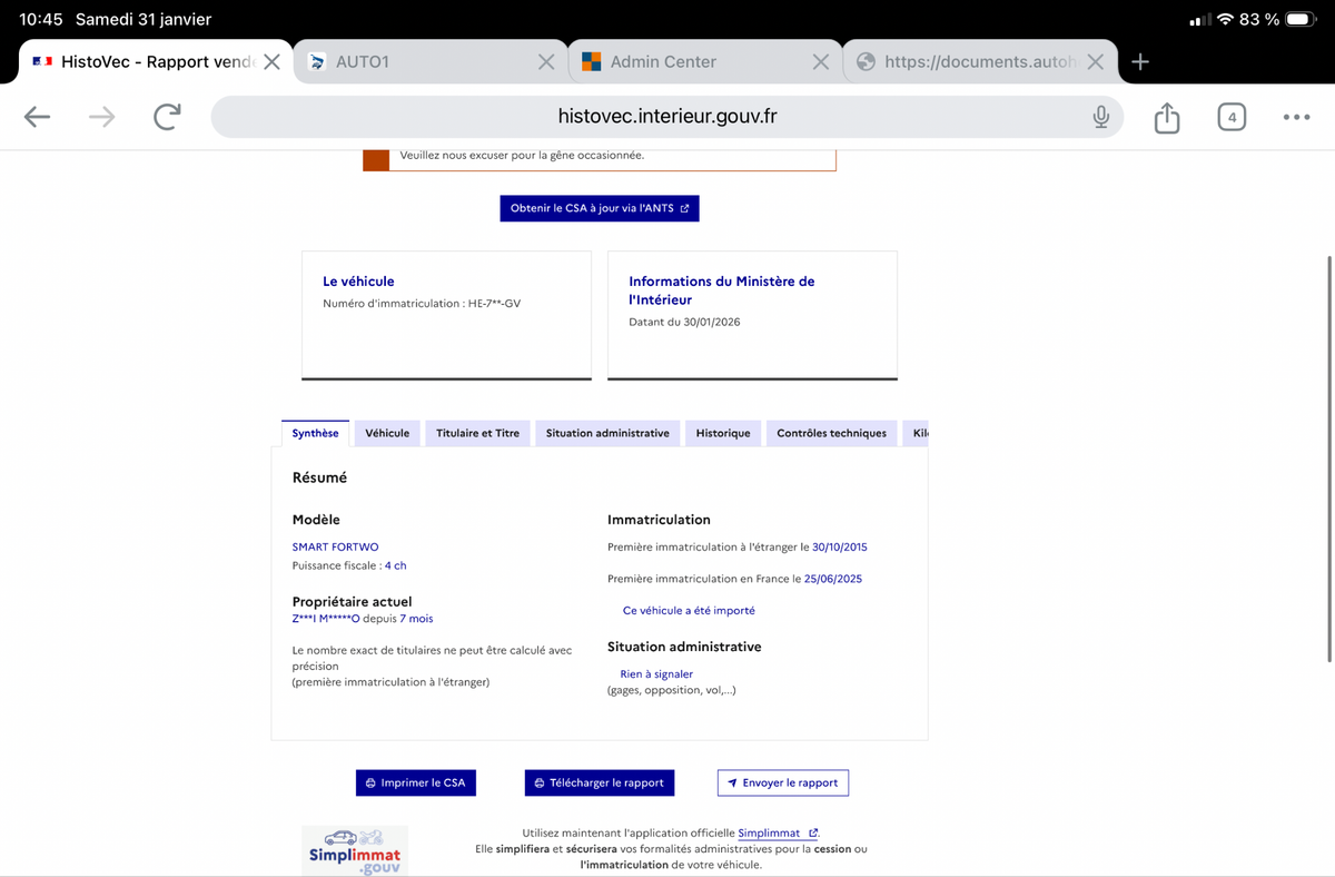 Smart fortwo d'occasion