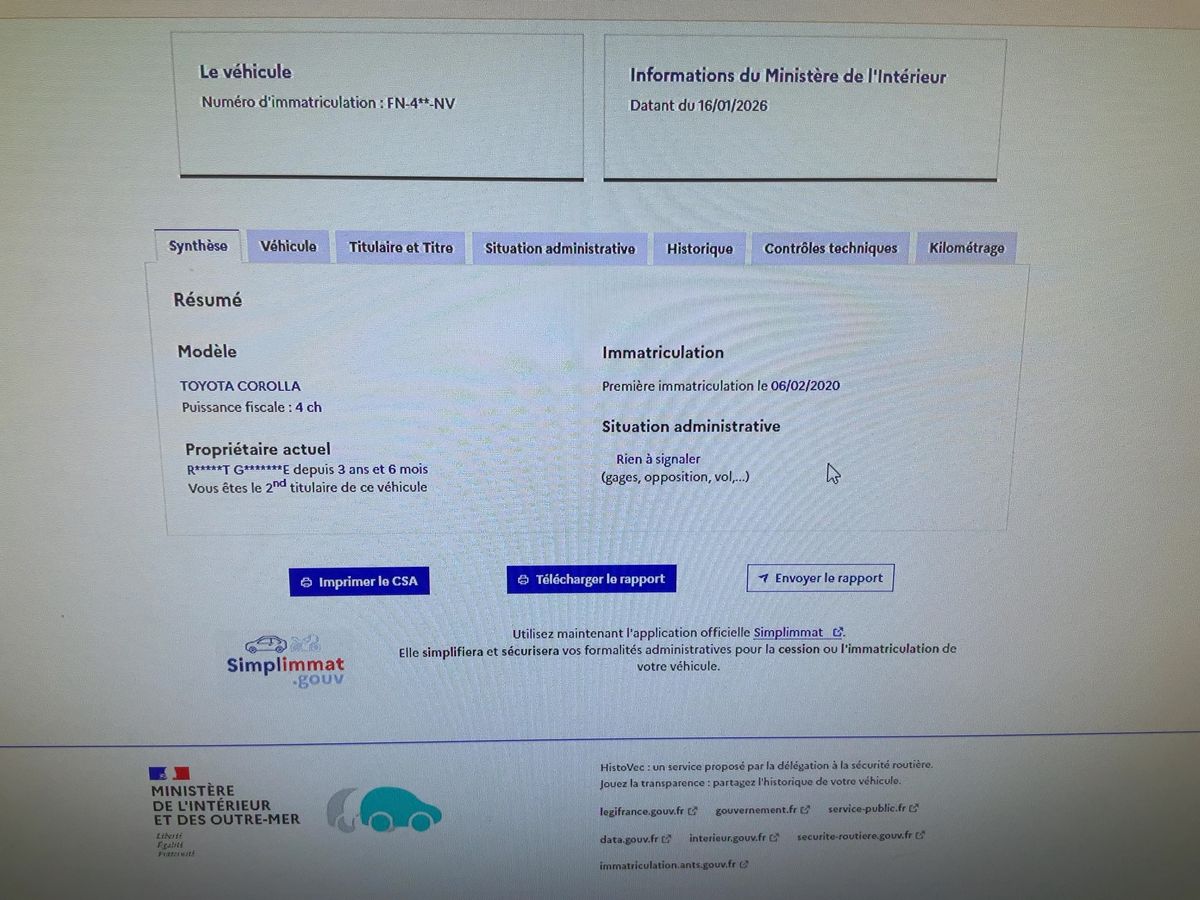 Toyota Corolla d'occasion