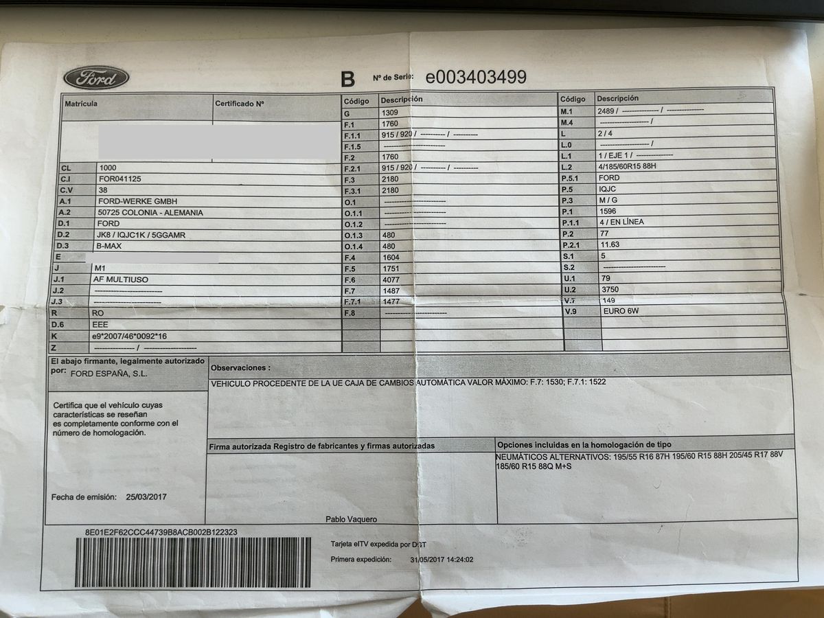 Ford B-Max d'occasion