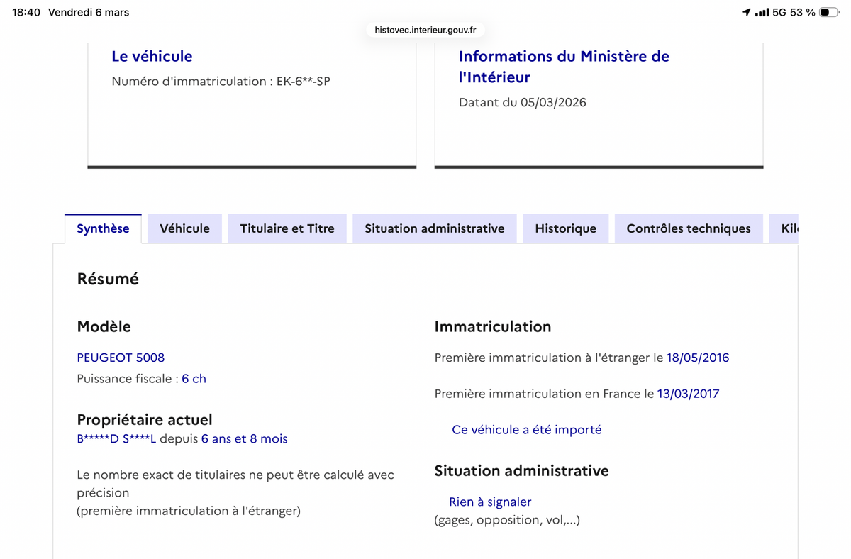 Peugeot 5008 d'occasion