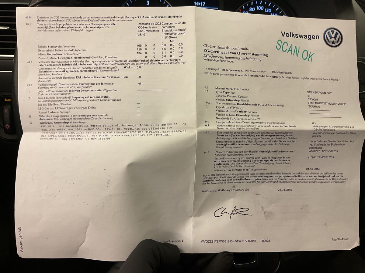 Volkswagen Touran 1.6 TDI Trendline