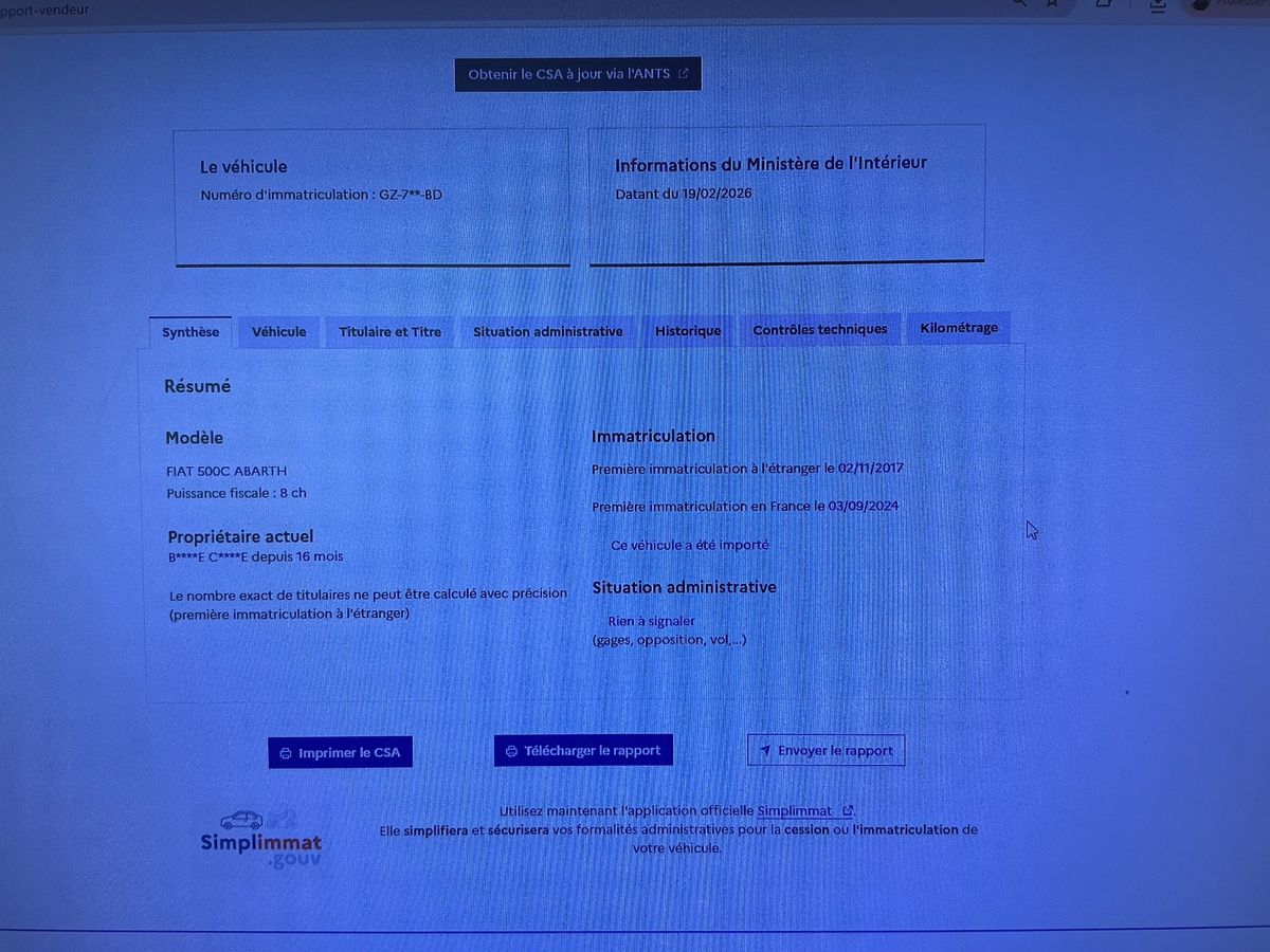 Abarth 595 d'occasion