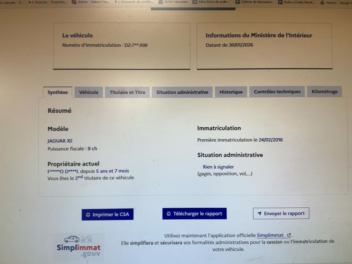 Jaguar XE d'occasion