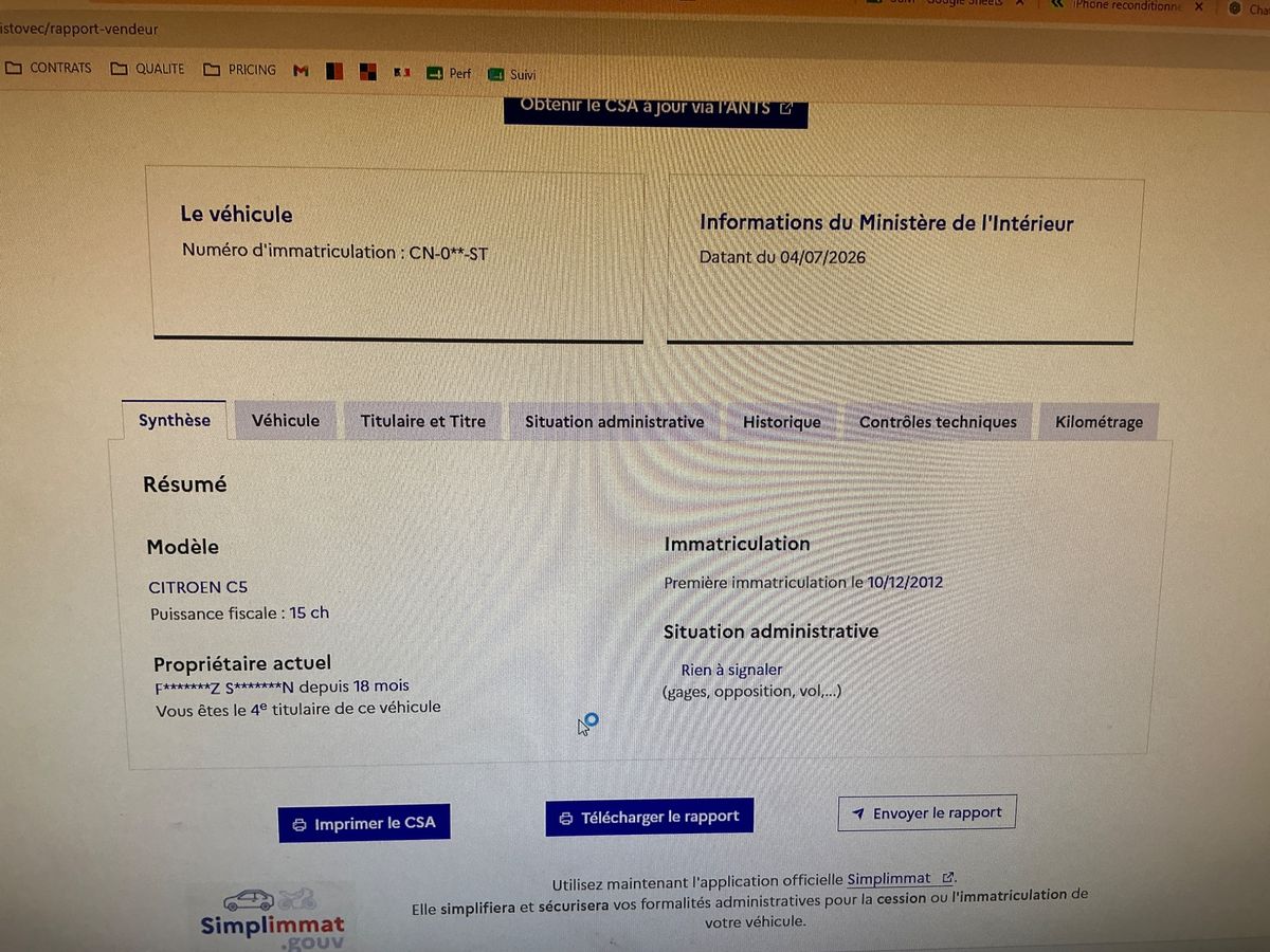 Citroen C5 d'occasion