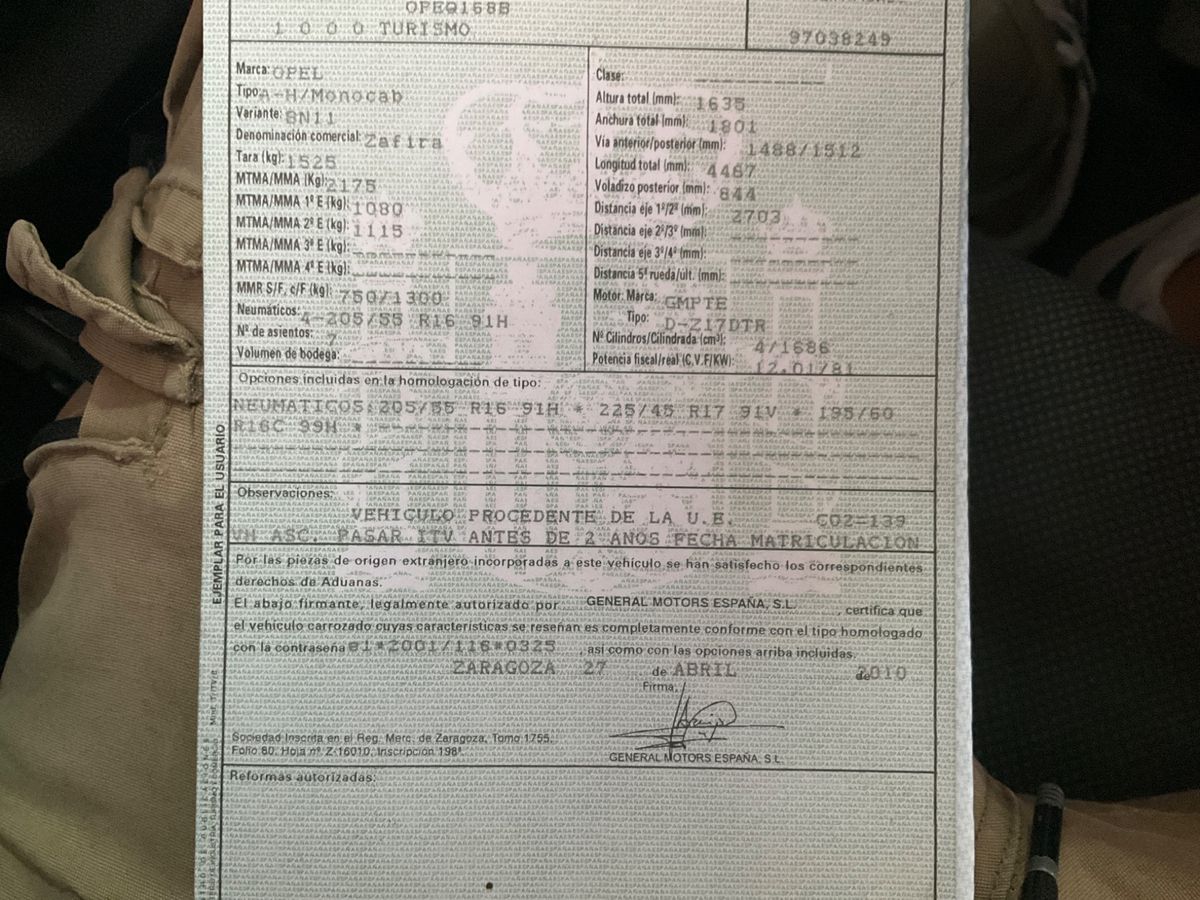 Opel Zafira 1.7 CDTI Basis