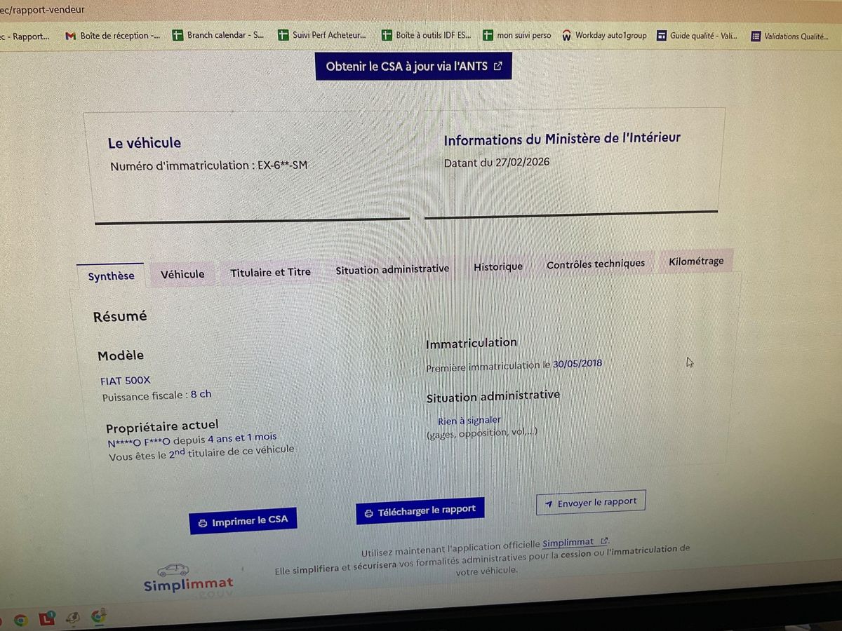 Fiat 500X d'occasion