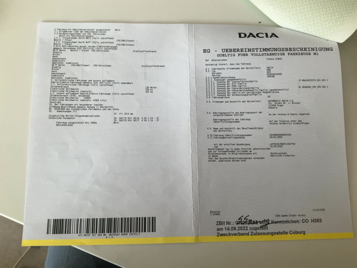 Dacia Spring d'occasion