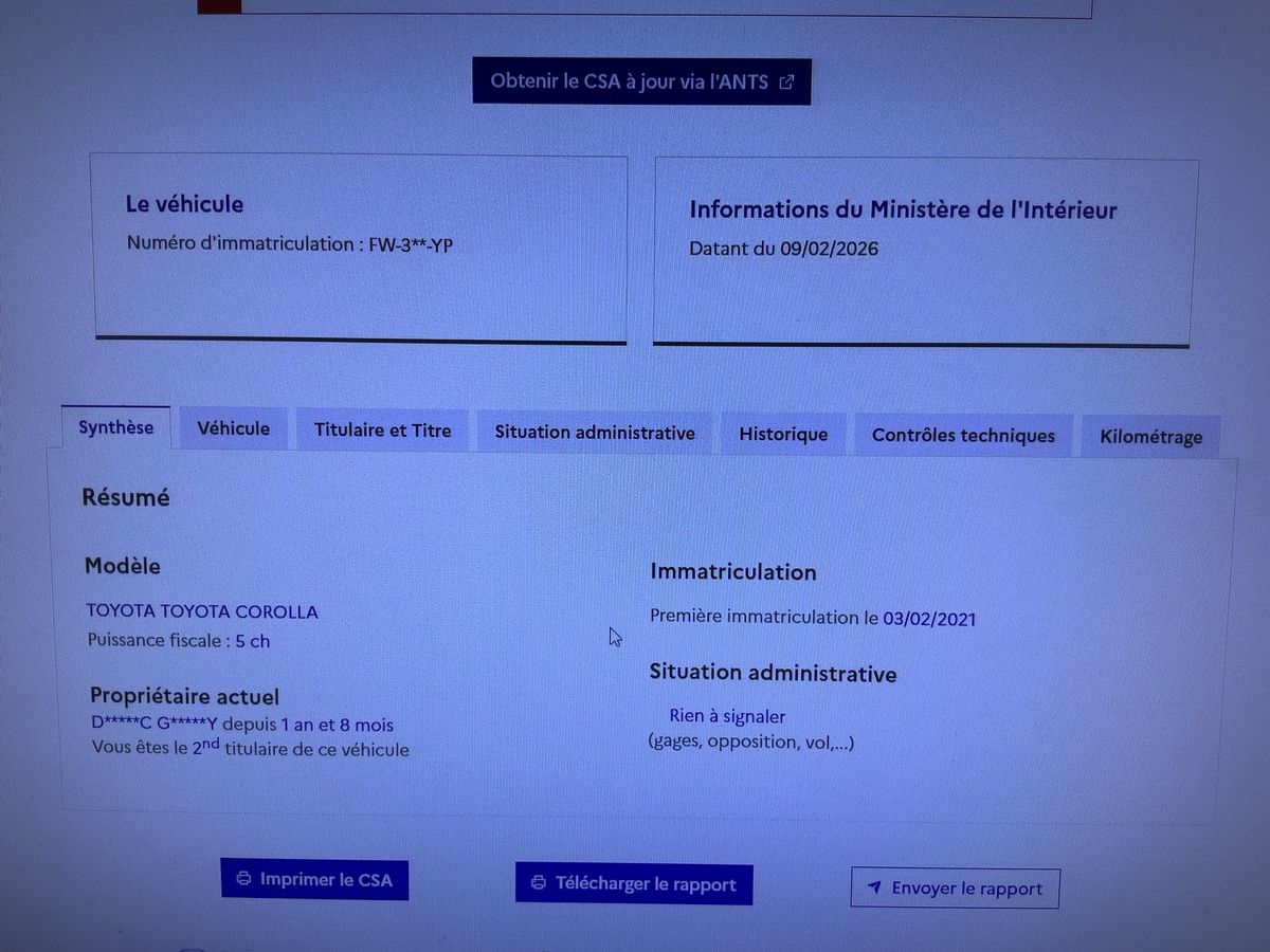 Toyota Corolla d'occasion