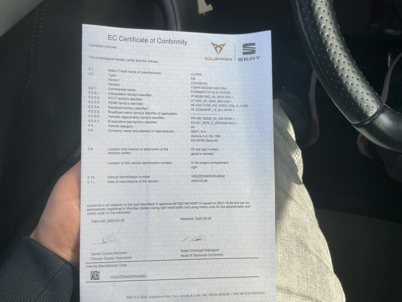 Cupra Formentor 1.4 e-HYBRID VZ — zdjęcie 16