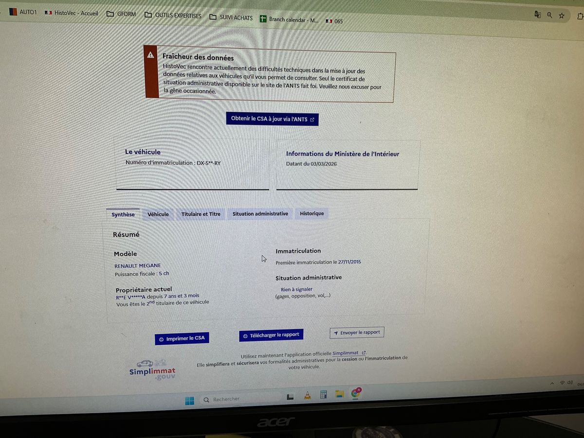 Renault Megane d'occasion