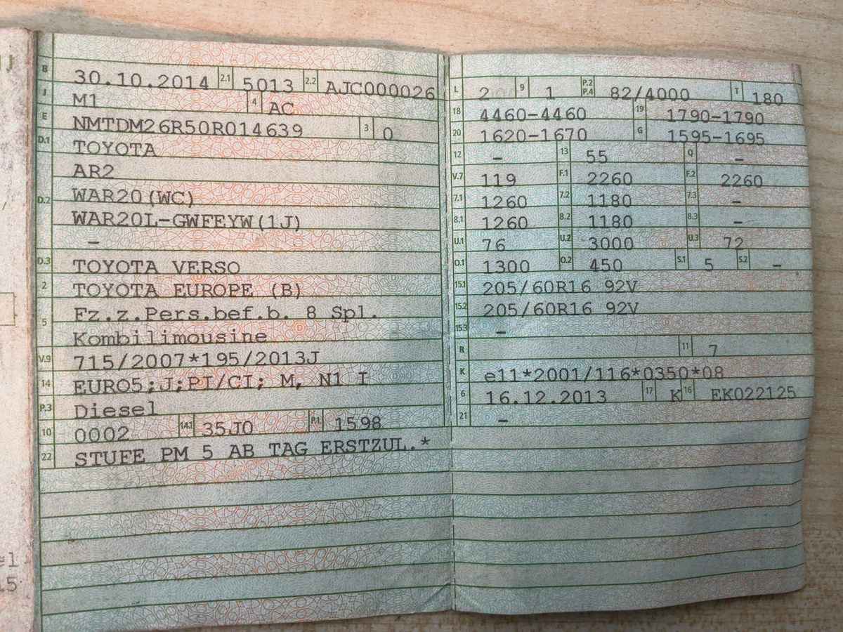 Toyota Verso d'occasion