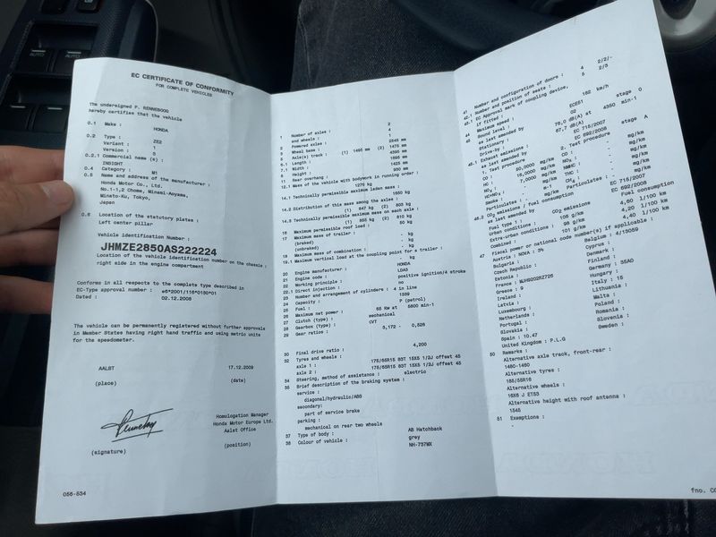 Honda Insight 1.3 Hybrid Comfort — zdjęcie 16