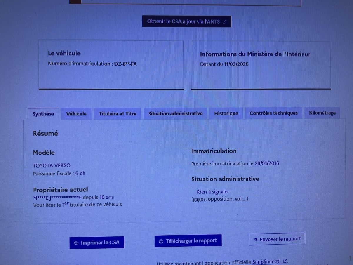 Toyota Verso d'occasion