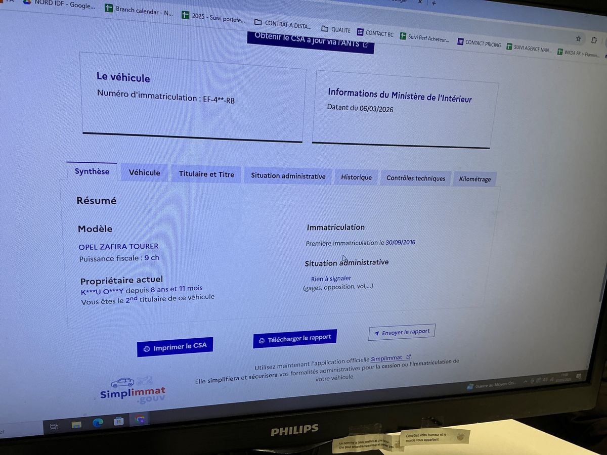 Opel Zafira d'occasion