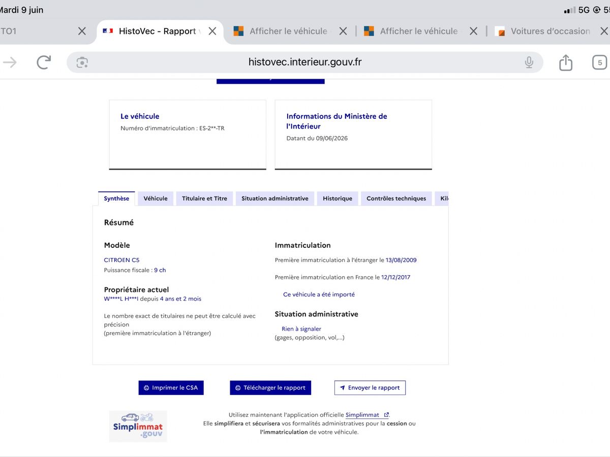 Citroen C5 d'occasion