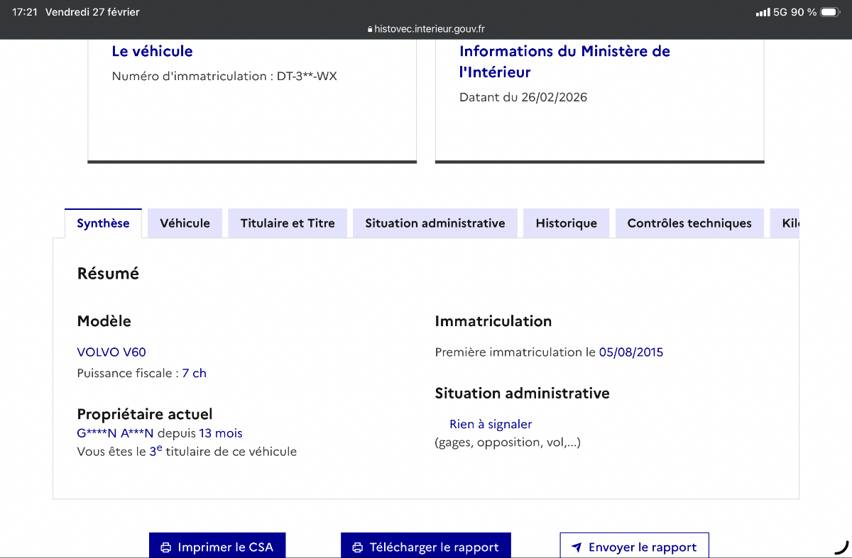 Volvo V60 d'occasion