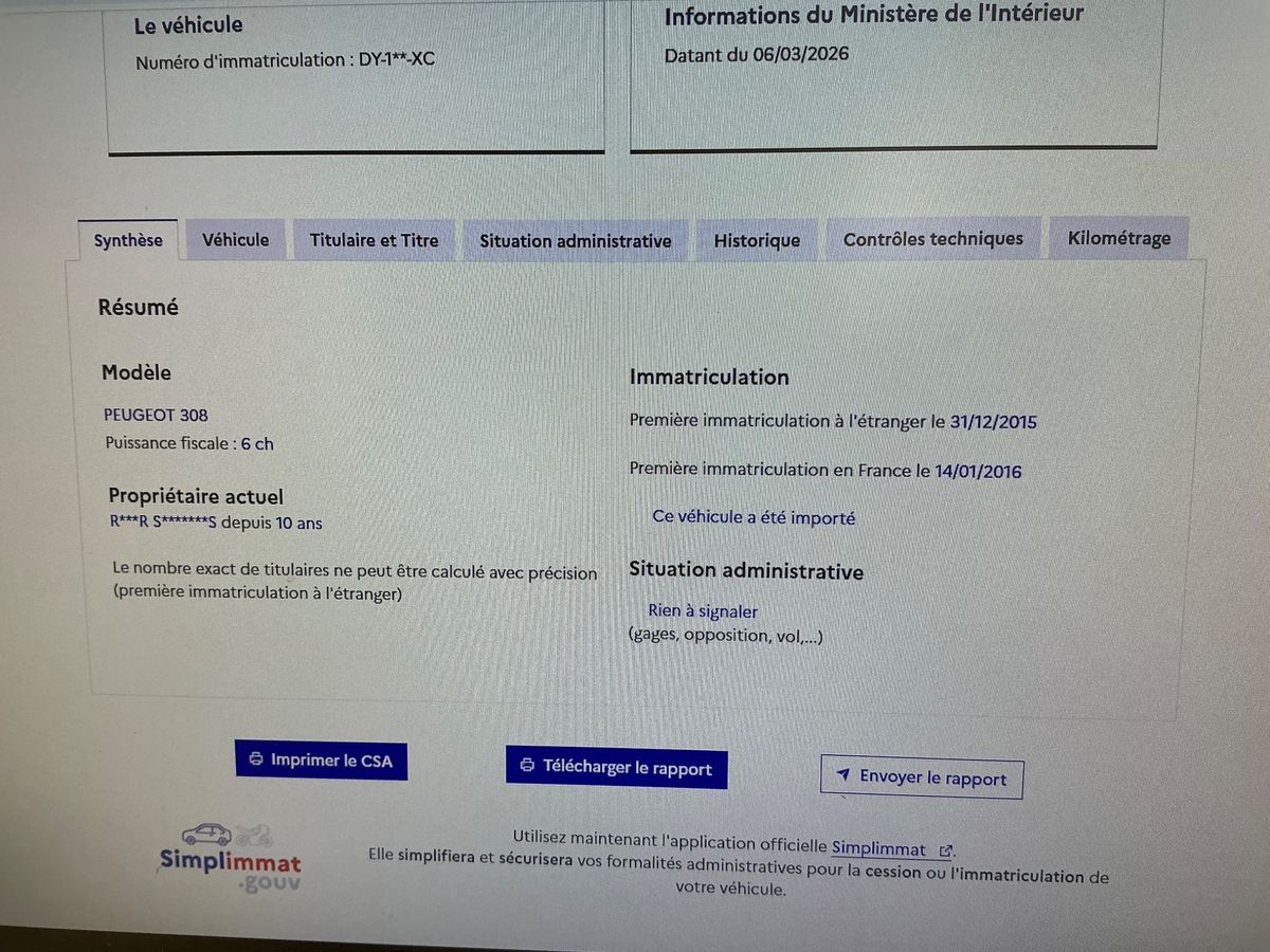 Peugeot 308 d'occasion