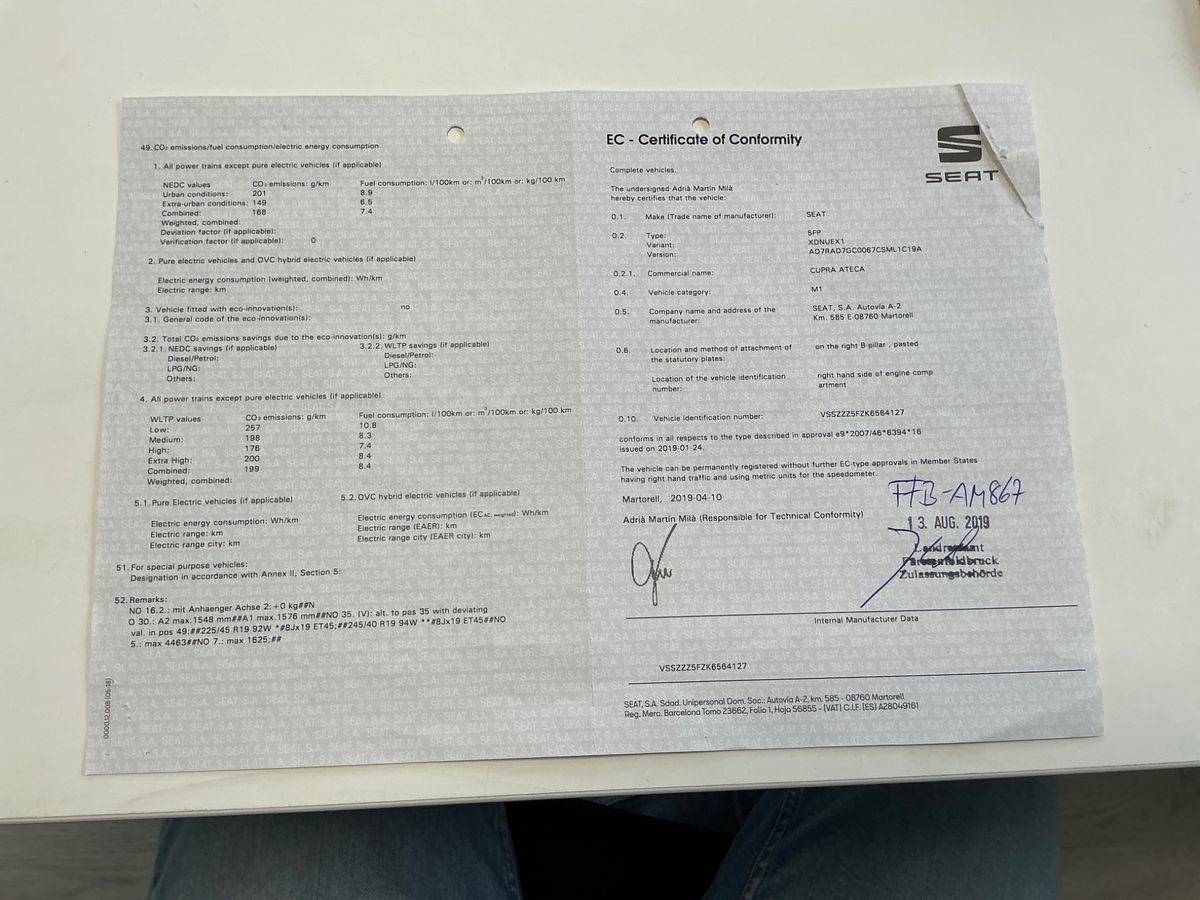 Cupra Ateca 2.0 TSI 4Drive