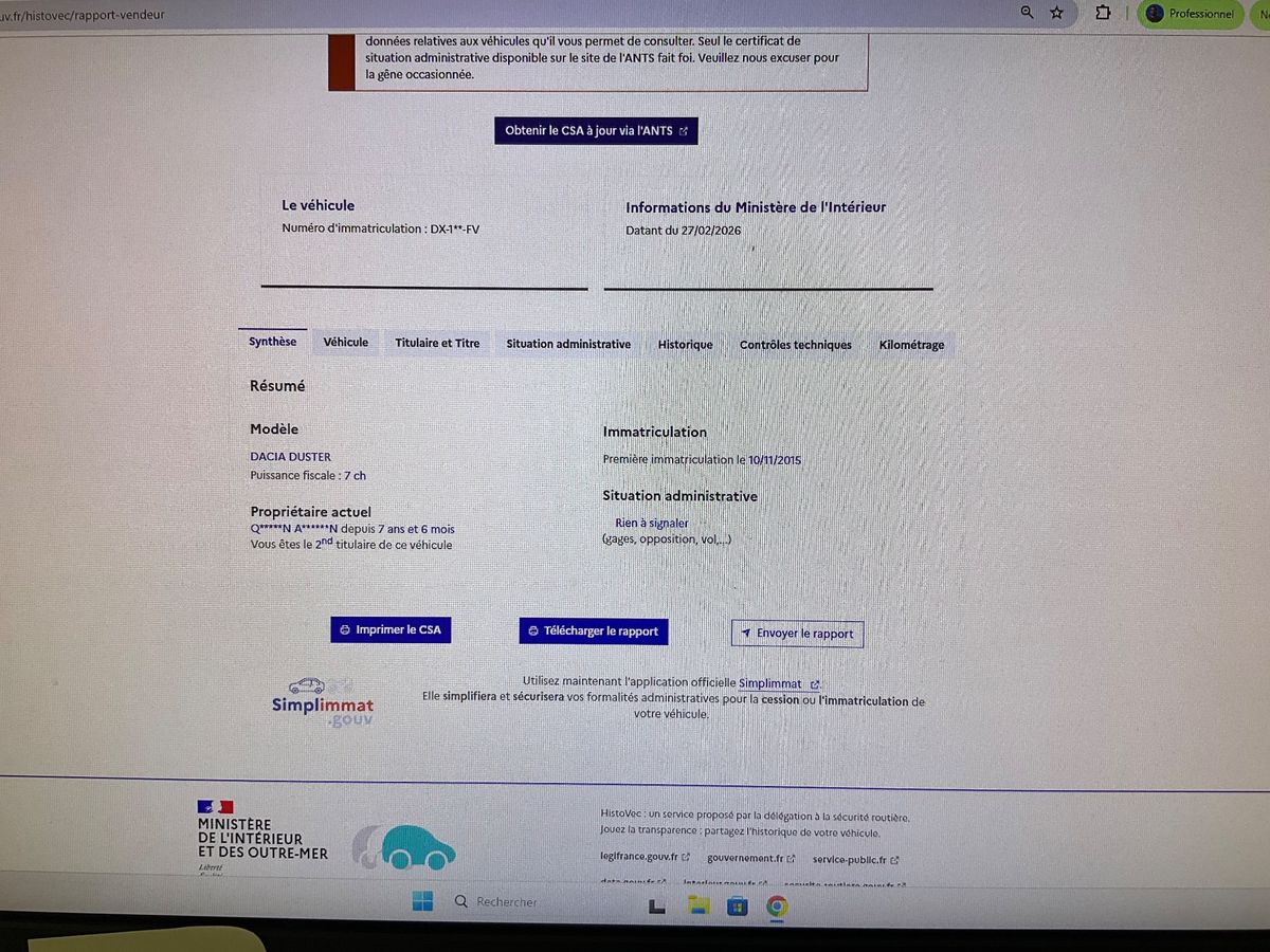 Dacia Duster d'occasion