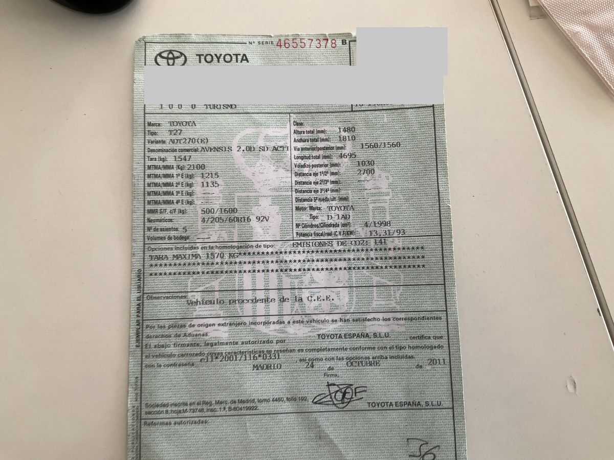 Toyota Avensis d'occasion