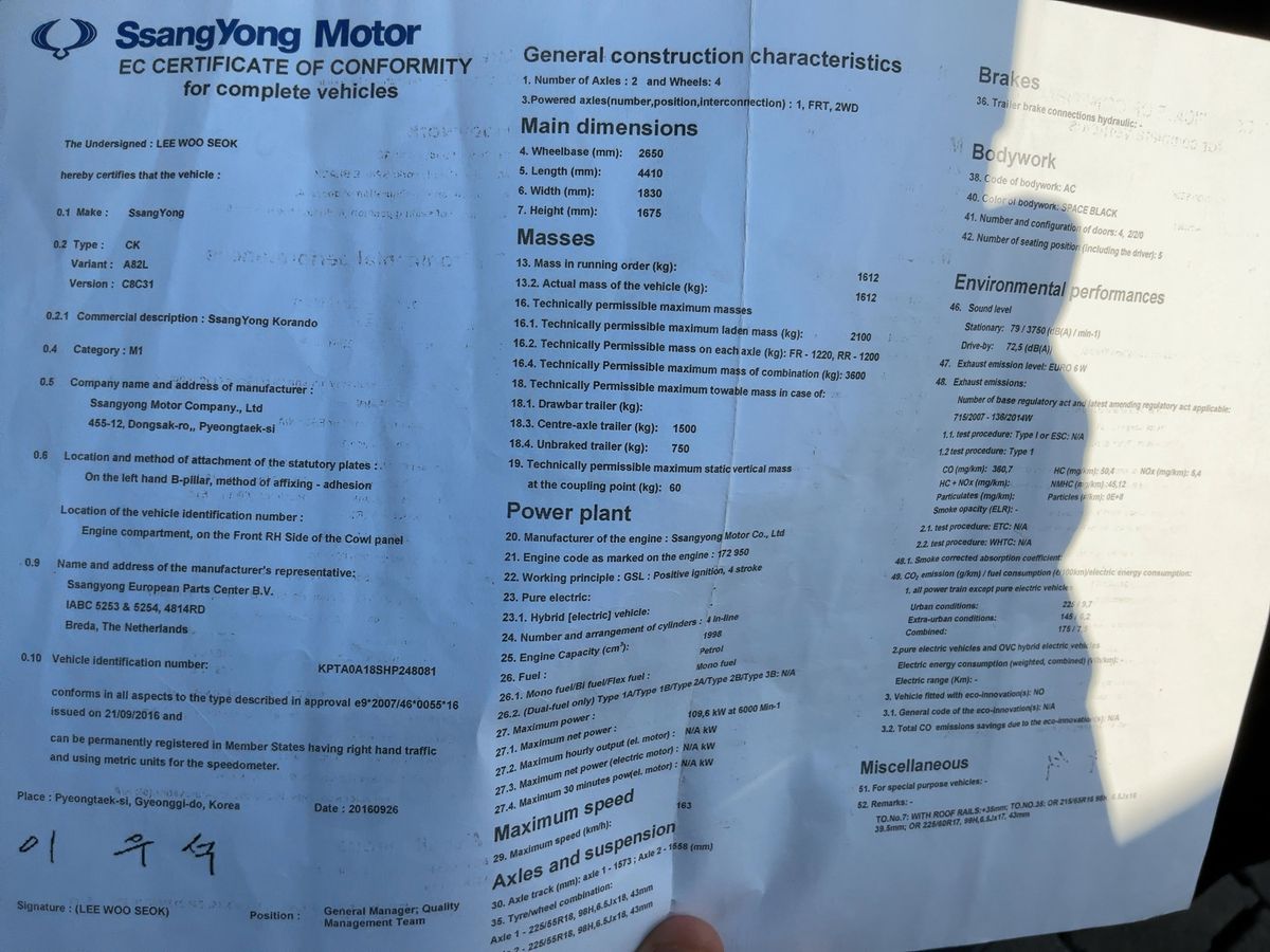 Ssangyong Korando d'occasion